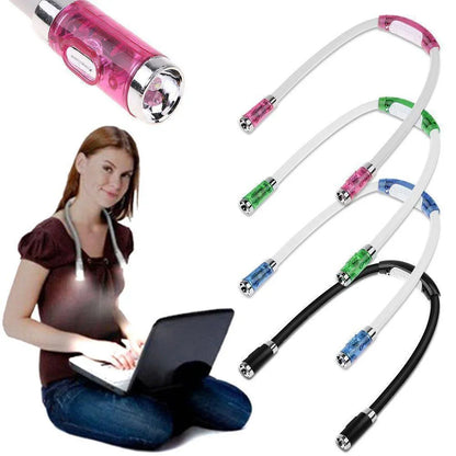 LED Neck Light: Handsfree 360° Flexible Reading Lamp